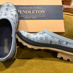Pendleton Beige and Blue Slip-On Shoes